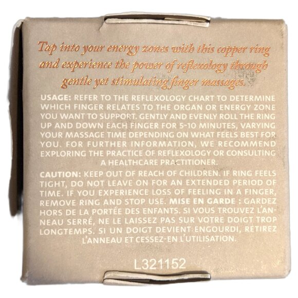 New w Box Saje Copper Relax O Ring Massage Reflexology Fidget Jewelry - Picture 3 of 6
